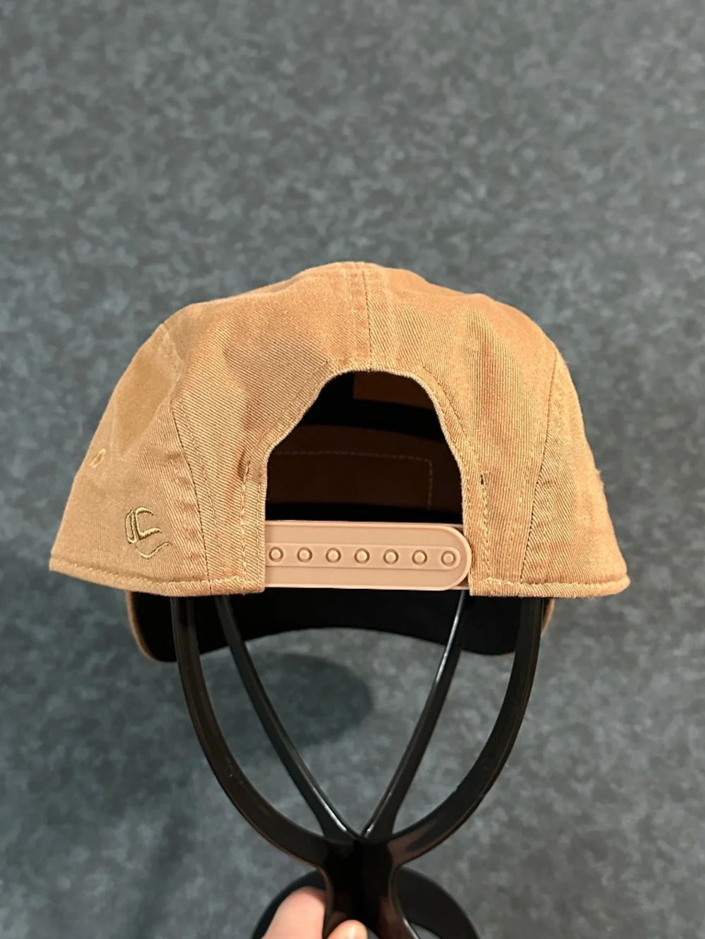 Toyota Tan 5 Panel Hat with Leather Patch